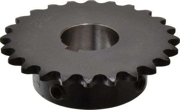 Browning - 24 Teeth, 3/8" Chain Pitch, Chain Size 35, Finished Bore Sprocket - 1" Bore Diam, 2.873" Pitch Diam, 3.07" Outside Diam - USA Tool & Supply