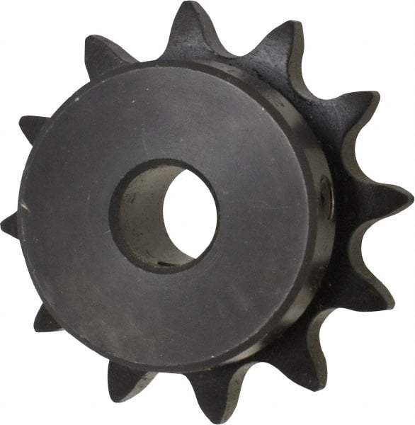 Browning - 12 Teeth, 1/2" Chain Pitch, Chain Size 40, Finished Bore Sprocket - 1/2" Bore Diam, 1.775" Pitch Diam, 2.17" Outside Diam - USA Tool & Supply