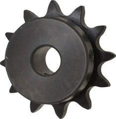 Browning - 12 Teeth, 1/2" Chain Pitch, Chain Size 40, Finished Bore Sprocket - 1/2" Bore Diam, 1.775" Pitch Diam, 2.17" Outside Diam - USA Tool & Supply