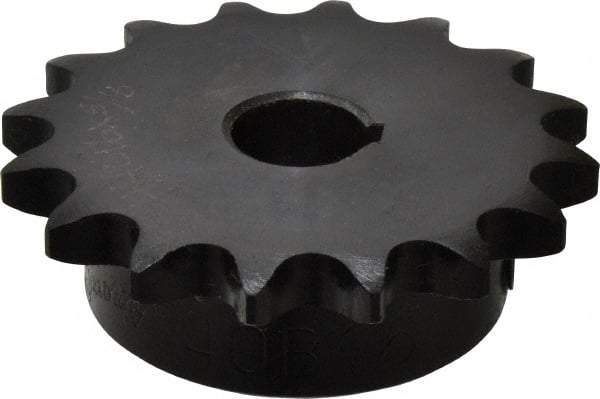 Browning - 16 Teeth, 1/2" Chain Pitch, Chain Size 40, Finished Bore Sprocket - 5/8" Bore Diam, 2-9/16" Pitch Diam, 2.8" Outside Diam - USA Tool & Supply