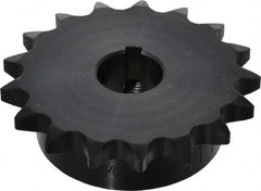 Browning - 17 Teeth, 1/2" Chain Pitch, Chain Size 40, Finished Bore Sprocket - 3/4" Bore Diam, 2.721" Pitch Diam, 2.96" Outside Diam - USA Tool & Supply