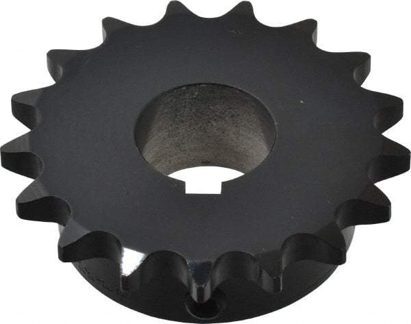Browning - 17 Teeth, 1/2" Chain Pitch, Chain Size 40, Finished Bore Sprocket - 1" Bore Diam, 2.721" Pitch Diam, 2.96" Outside Diam - USA Tool & Supply