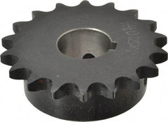 Browning - 18 Teeth, 1/2" Chain Pitch, Chain Size 40, Finished Bore Sprocket - 1" Bore Diam, 2.879" Pitch Diam, 3.14" Outside Diam - USA Tool & Supply