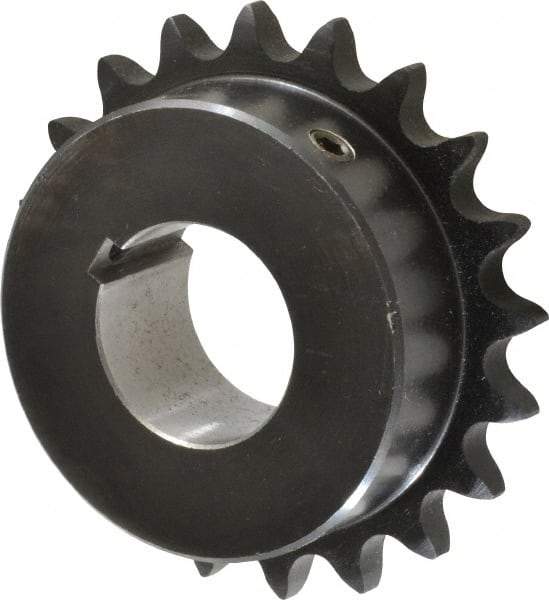 Browning - 20 Teeth, 1/2" Chain Pitch, Chain Size 40, Finished Bore Sprocket - 1-1/4" Bore Diam, 3.196" Pitch Diam, 3.45" Outside Diam - USA Tool & Supply