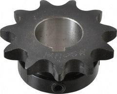 Browning - 11 Teeth, 5/8" Chain Pitch, Chain Size 50, Finished Bore Sprocket - 1" Bore Diam, 2-7/32" Pitch Diam, 2-1/2" Outside Diam - USA Tool & Supply