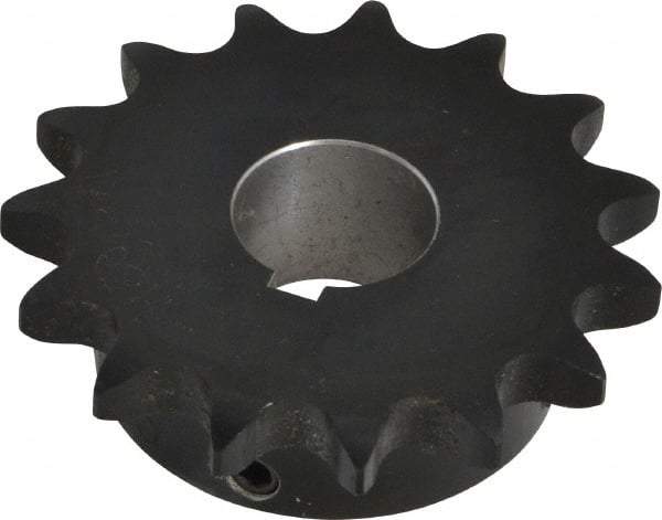 Browning - 15 Teeth, 5/8" Chain Pitch, Chain Size 50, Finished Bore Sprocket - 1" Bore Diam, 3" Pitch Diam, 3.32" Outside Diam - USA Tool & Supply