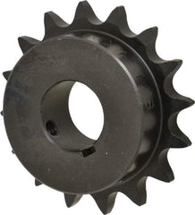 Browning - 16 Teeth, 5/8" Chain Pitch, Chain Size 50, Finished Bore Sprocket - 1-1/8" Bore Diam, 3.204" Pitch Diam, 3.52" Outside Diam - USA Tool & Supply