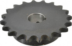 Browning - 20 Teeth, 5/8" Chain Pitch, Chain Size 50, Finished Bore Sprocket - 1" Bore Diam, 4" Pitch Diam, 4.32" Outside Diam - USA Tool & Supply