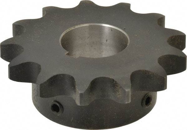 Browning - 13 Teeth, 3/4" Chain Pitch, Chain Size 60, Finished Bore Sprocket - 1-1/4" Bore Diam, 3.134" Pitch Diam, 3.45" Outside Diam - USA Tool & Supply