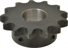 Browning - 13 Teeth, 3/4" Chain Pitch, Chain Size 60, Finished Bore Sprocket - 1-1/4" Bore Diam, 3.134" Pitch Diam, 3.45" Outside Diam - USA Tool & Supply