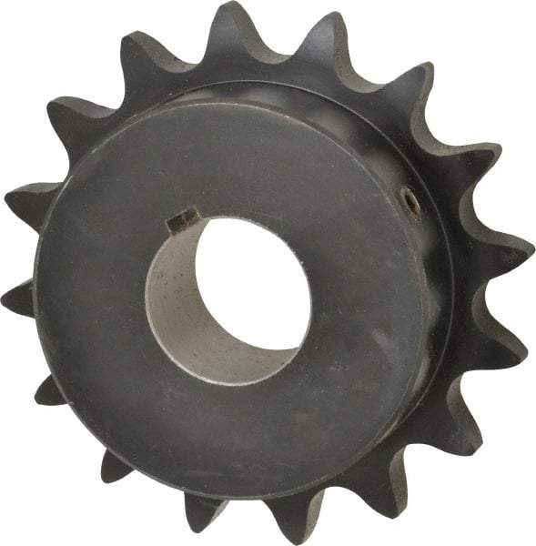 Browning - 16 Teeth, 3/4" Chain Pitch, Chain Size 60, Finished Bore Sprocket - 1-1/4" Bore Diam, 3-27/32" Pitch Diam, 4.22" Outside Diam - USA Tool & Supply