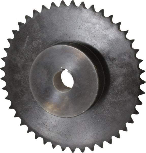 Browning - 45 Teeth, 1/2" Chain Pitch, Chain Size 40, Finished Bore Sprocket - 1" Bore Diam, 7.168" Pitch Diam, 7.45" Outside Diam - USA Tool & Supply