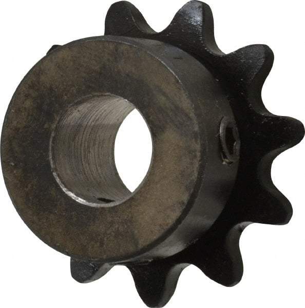 Browning - 11 Teeth, 3/8" Chain Pitch, Chain Size 35, Finished Bore Sprocket - 1/2" Bore Diam, 1.331" Pitch Diam, 1-1/2" Outside Diam - USA Tool & Supply