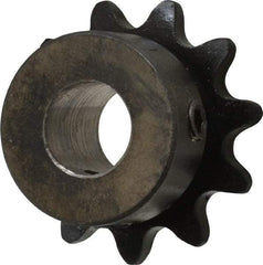 Browning - 11 Teeth, 3/8" Chain Pitch, Chain Size 35, Finished Bore Sprocket - 1/2" Bore Diam, 1.331" Pitch Diam, 1-1/2" Outside Diam - USA Tool & Supply