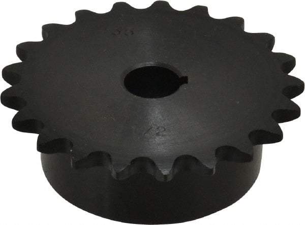 Browning - 21 Teeth, 3/8" Chain Pitch, Chain Size 35, Finished Bore Sprocket - 1/2" Bore Diam, 2.516" Pitch Diam, 2.7" Outside Diam - USA Tool & Supply