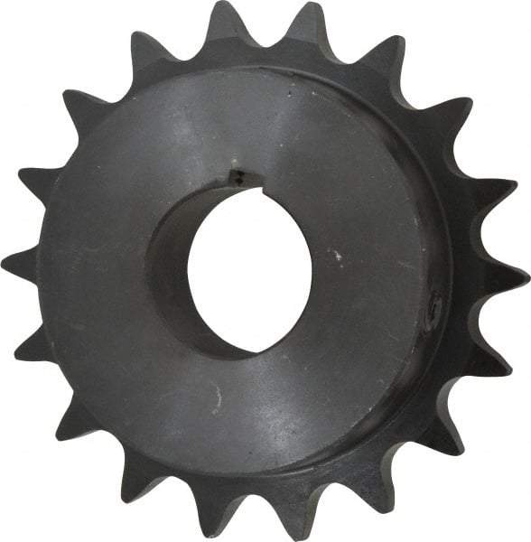 Browning - 18 Teeth, 5/8" Chain Pitch, Chain Size 50, Finished Bore Sprocket - 1-3/16" Bore Diam, 3.599" Pitch Diam, 3.92" Outside Diam - USA Tool & Supply
