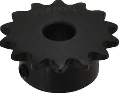 Browning - 14 Teeth, 3/8" Chain Pitch, Chain Size 35, Finished Bore Sprocket - 1/2" Bore Diam, 1.685" Pitch Diam, 1.87" Outside Diam - USA Tool & Supply