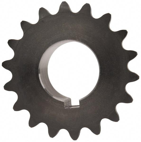Browning - 18 Teeth, 3/8" Chain Pitch, Chain Size 35, Finished Bore Sprocket - 1" Bore Diam, 2.159" Pitch Diam, 2.35" Outside Diam - USA Tool & Supply