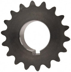 Browning - 18 Teeth, 3/8" Chain Pitch, Chain Size 35, Finished Bore Sprocket - 1" Bore Diam, 2.159" Pitch Diam, 2.35" Outside Diam - USA Tool & Supply
