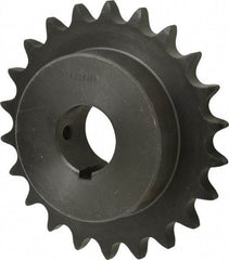 Browning - 22 Teeth, 5/8" Chain Pitch, Chain Size 50, Finished Bore Sprocket - 1-3/16" Bore Diam, 4.392" Pitch Diam, 4.72" Outside Diam - USA Tool & Supply