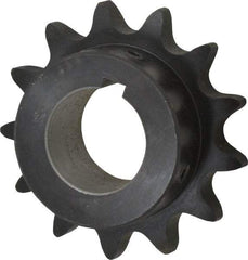 Browning - 13 Teeth, 3/4" Chain Pitch, Chain Size 60, Finished Bore Sprocket - 1-3/8" Bore Diam, 3.134" Pitch Diam, 3.45" Outside Diam - USA Tool & Supply