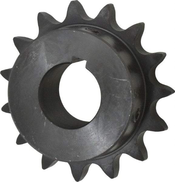 Browning - 15 Teeth, 3/4" Chain Pitch, Chain Size 60, Finished Bore Sprocket - 1-3/8" Bore Diam, 3.607" Pitch Diam, 3.98" Outside Diam - USA Tool & Supply