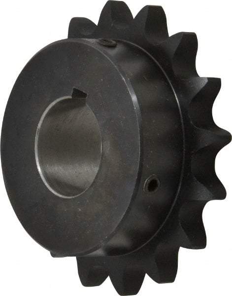 Browning - 16 Teeth, 3/4" Chain Pitch, Chain Size 60, Finished Bore Sprocket - 1-3/8" Bore Diam, 3-27/32" Pitch Diam, 4.22" Outside Diam - USA Tool & Supply