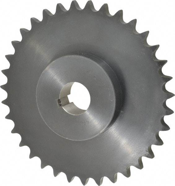 Browning - 35 Teeth, 3/4" Chain Pitch, Chain Size 60, Finished Bore Sprocket - 1-1/2" Bore Diam, 8.367" Pitch Diam, 8.78" Outside Diam - USA Tool & Supply