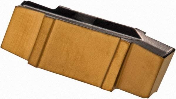 Iscar - 196015GIP Grade IC808, 1.96mm Cutting Width Carbide Grooving Insert - 3mm Max Depth of Cut, Neutral, 0.15mm Corner Radius, TiN/TiAlN Finish - USA Tool & Supply