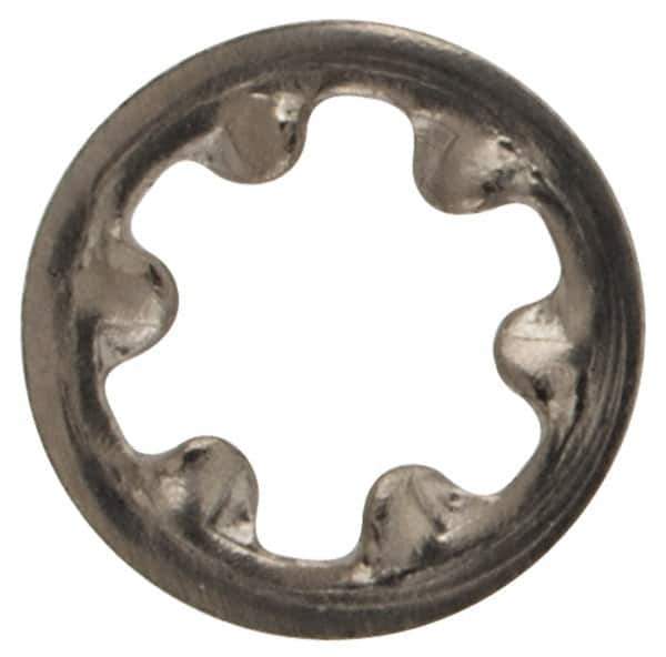 Value Collection - #2 Screw, 0.095" ID, Stainless Steel Internal Tooth Lock Washer - 0.2" OD, Grade 18-8 - USA Tool & Supply
