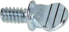 Value Collection - #6-32 Oval Shoulder Steel Thumb Screw - 1/4" OAL, 0.29" Head Height, Zinc-Plated Finish - USA Tool & Supply