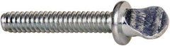 Value Collection - #6-32 Oval Shoulder Steel Thumb Screw - 3/4" OAL, 0.29" Head Height, Zinc-Plated Finish - USA Tool & Supply