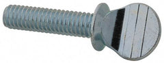 Value Collection - 5/16-18 Oval Shoulder Steel Thumb Screw - 1-1/4" OAL, 0.67" Head Height, Zinc-Plated Finish - USA Tool & Supply