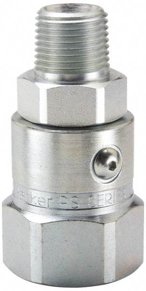 Parker - 1 - 11-1/2 NPTF Steel Hydraulic Hose Male NPT To Female NPT Swivel - 5,000 psi - USA Tool & Supply