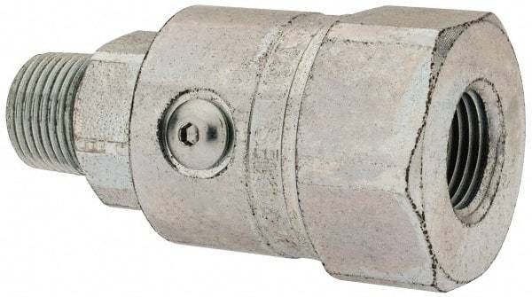 Parker - 3/8-18 NPTF Steel Hydraulic Hose Male NPT To Female NPT Swivel - 5,000 psi - USA Tool & Supply