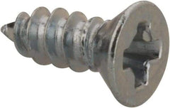 Value Collection - #2 Flat Head Phillips Sheet Metal Screw - Steel, 1/4" OAL, AISI 1016, ASME B18.6.3, ASME B18.6.4 & SAE J933, Grade 1016-1024 - USA Tool & Supply