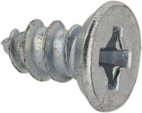 Value Collection - #4 Flat Head Phillips Sheet Metal Screw - Steel, 1/4" OAL, AISI 1016, ASME B18.6.3, ASME B18.6.4 & SAE J933, Grade 1016-1024 - USA Tool & Supply