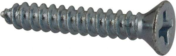 Value Collection - #6 Flat Head Phillips Sheet Metal Screw - Steel, 7/8" OAL, AISI 1016, ASME B18.6.3, ASME B18.6.4 & SAE J933, Grade 1016-1024 - USA Tool & Supply