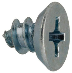 Value Collection - #8 Flat Head Phillips Sheet Metal Screw - Steel, 1/4" OAL, AISI 1016, ASME B18.6.3, ASME B18.6.4 & SAE J933, Grade 1016-1024 - USA Tool & Supply