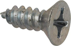 Value Collection - #12 Flat Head Phillips Sheet Metal Screw - Steel, 5/8" OAL, AISI 1016, ASME B18.6.3, ASME B18.6.4 & SAE J933, Grade 1016-1024 - USA Tool & Supply