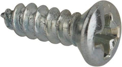 Value Collection - #4 Oval Head Phillips Sheet Metal Screw - Steel, 3/8" OAL, AISI 1016, ANSI/ASME B18.6.4, ASME B18.6.3 & SAE J933, Grade 1016-1024 - USA Tool & Supply