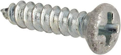 Value Collection - #4 Oval Head Phillips Sheet Metal Screw - Steel, 1/2" OAL, AISI 1016, ANSI/ASME B18.6.4, ASME B18.6.3 & SAE J933, Grade 1016-1024 - USA Tool & Supply