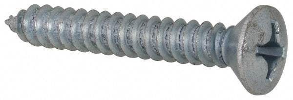 Value Collection - #12 Oval Head Phillips Sheet Metal Screw - Steel, 1-1/2" OAL, AISI 1016, ANSI/ASME B18.6.4, ASME B18.6.3 & SAE J933, Grade 1016-1024 - USA Tool & Supply