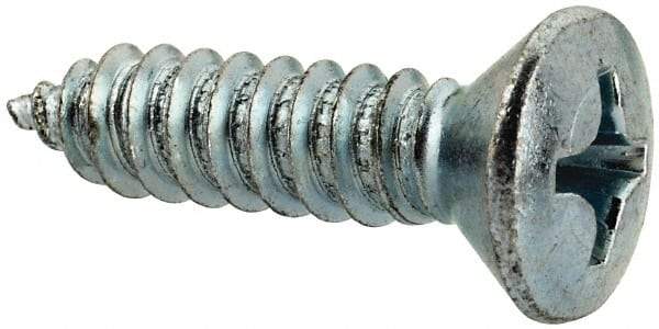 Value Collection - #14 Oval Head Phillips Sheet Metal Screw - Steel, 1" OAL, AISI 1016, ANSI/ASME B18.6.4, ASME B18.6.3 & SAE J933, Grade 1016-1024 - USA Tool & Supply