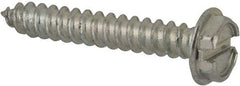 Value Collection - #4 Hex Washer Head Slotted Sheet Metal Screw - Steel, 3/4" Length Under Head, AISI 1016, ASME B18.6.3, ASME B18.6.4 & SAE J933, Grade 1016-1024 - USA Tool & Supply