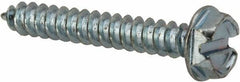Value Collection - #7 Hex Washer Head Slotted Sheet Metal Screw - Steel, 1" Length Under Head, AISI 1016, ASME B18.6.3, ASME B18.6.4 & SAE J933, Grade 1016-1024 - USA Tool & Supply