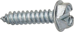 Value Collection - #10 Hex Washer Head Slotted Sheet Metal Screw - Steel, 7/8" Length Under Head, AISI 1016, ASME B18.6.3, ASME B18.6.4 & SAE J933, Grade 1016-1024 - USA Tool & Supply