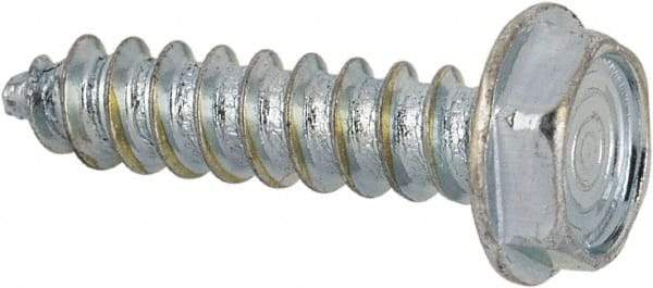 Value Collection - #4 Hex Washer Head Sheet Metal Screw - Steel, 1/2" Length Under Head, AISI 1016, ASME B18.6.3, ASME B18.6.4 & SAE J933, Grade 1016-1024 - USA Tool & Supply