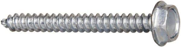 Value Collection - #6 Hex Washer Head Sheet Metal Screw - Steel, 1-1/4" Length Under Head, AISI 1016, ASME B18.6.3, ASME B18.6.4 & SAE J933, Grade 1016-1024 - USA Tool & Supply
