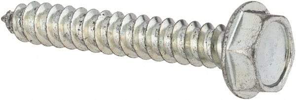 Value Collection - #10 Hex Washer Head Sheet Metal Screw - Steel, 1-1/4" Length Under Head, AISI 1016, ASME B18.6.3, ASME B18.6.4 & SAE J933, Grade 1016-1024 - USA Tool & Supply